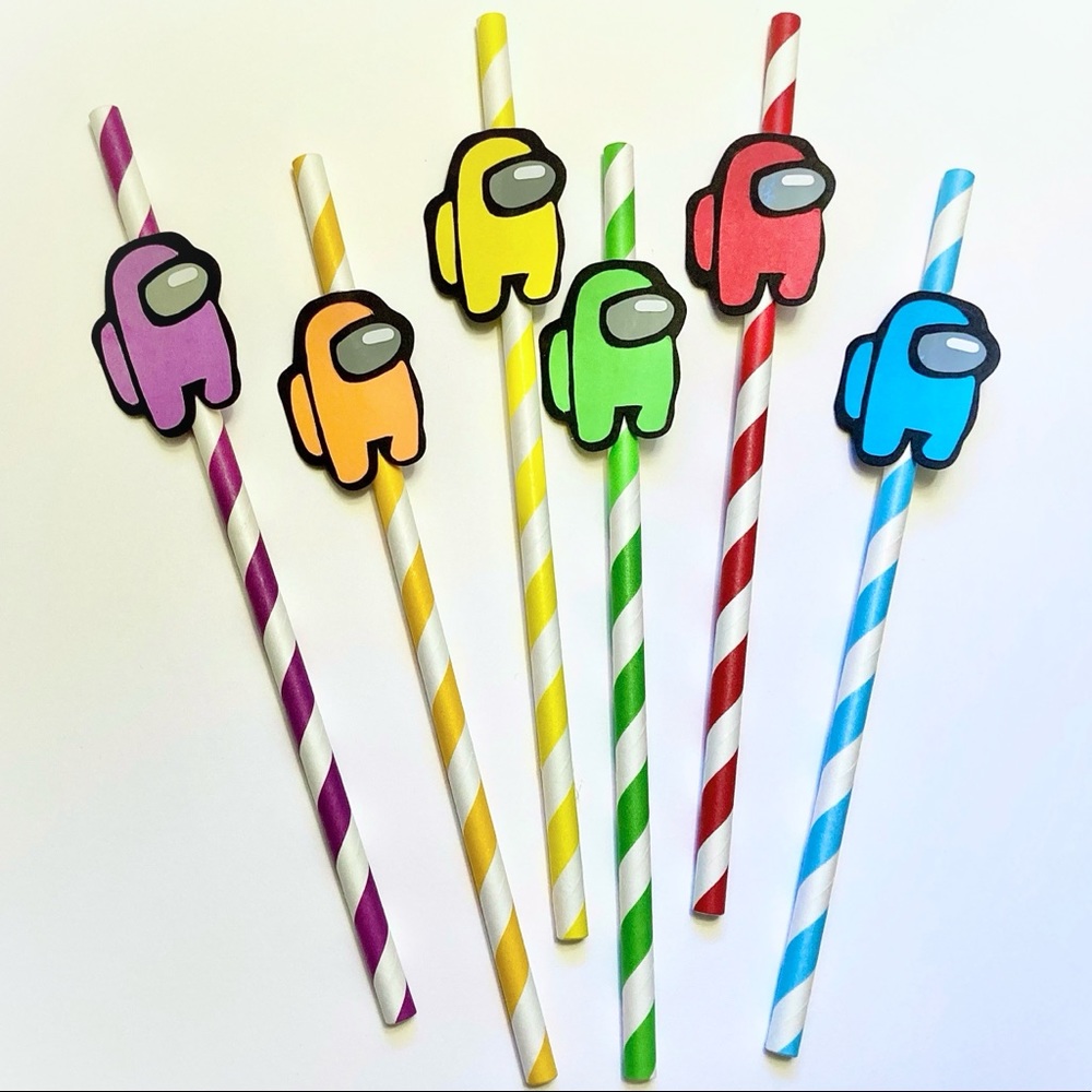 12 Among Us Paper Straws | Set of 12